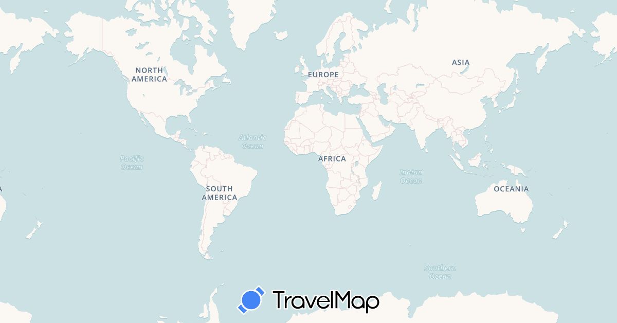 TravelMap itinerary: driving, boat in United Kingdom, United States (Europe, North America)